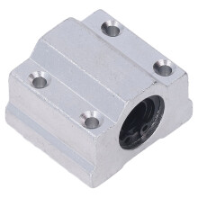 8 piezas SCS8UU Deslizador de rodamientos de bolas de aluminio de 8mm plateado