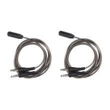 Divisor 3.5mm F a Dual M 100cm Y-Cable Gris 2 piezas
