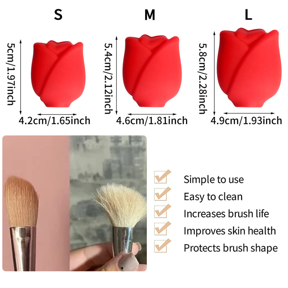 Makeup Brush Covers Silicone Makeup Brush Holder Reusable Dust Cover Brush Organizer Case for Travel and Home