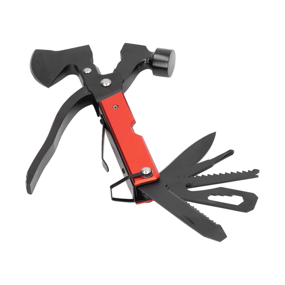 Multitool Hammer All in 1 Portable Stainless Steel Axe Knife Pliers Tool Hammer Camping Gear with Safety Lock