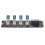 Tarjeta riser M.2 NVMe a PCIe 1X ASM1184E PCB negro 6