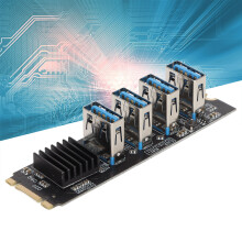 Tarjeta riser M.2 NVMe a PCIe 1X ASM1184E PCB negro