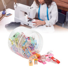 50pcs Quilting Clips Axe Shape Mix Colors Plastic Sewing Clips Transparency Bright Colour Fabric Clips for Handcraft Craft