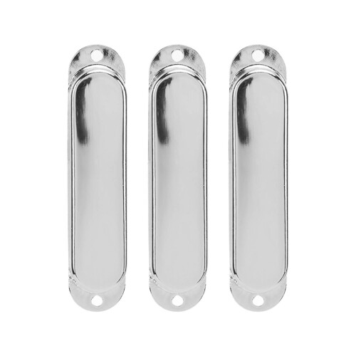 3er-Pack Single-Coil-Pickup-Abdeckung - Standardgröße, Silber 1