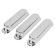 3er-Pack Single-Coil-Pickup-Abdeckung - Standardgröße, Silber