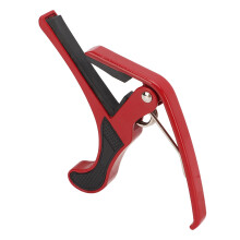 Capo para guitarra de aleación, liberación rápida, rojo, set de 2 púas.