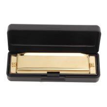 Goldchrombeschichtete Kupfer-Harmonica mit 10 Löchern und 20 Tönen, Tonart C