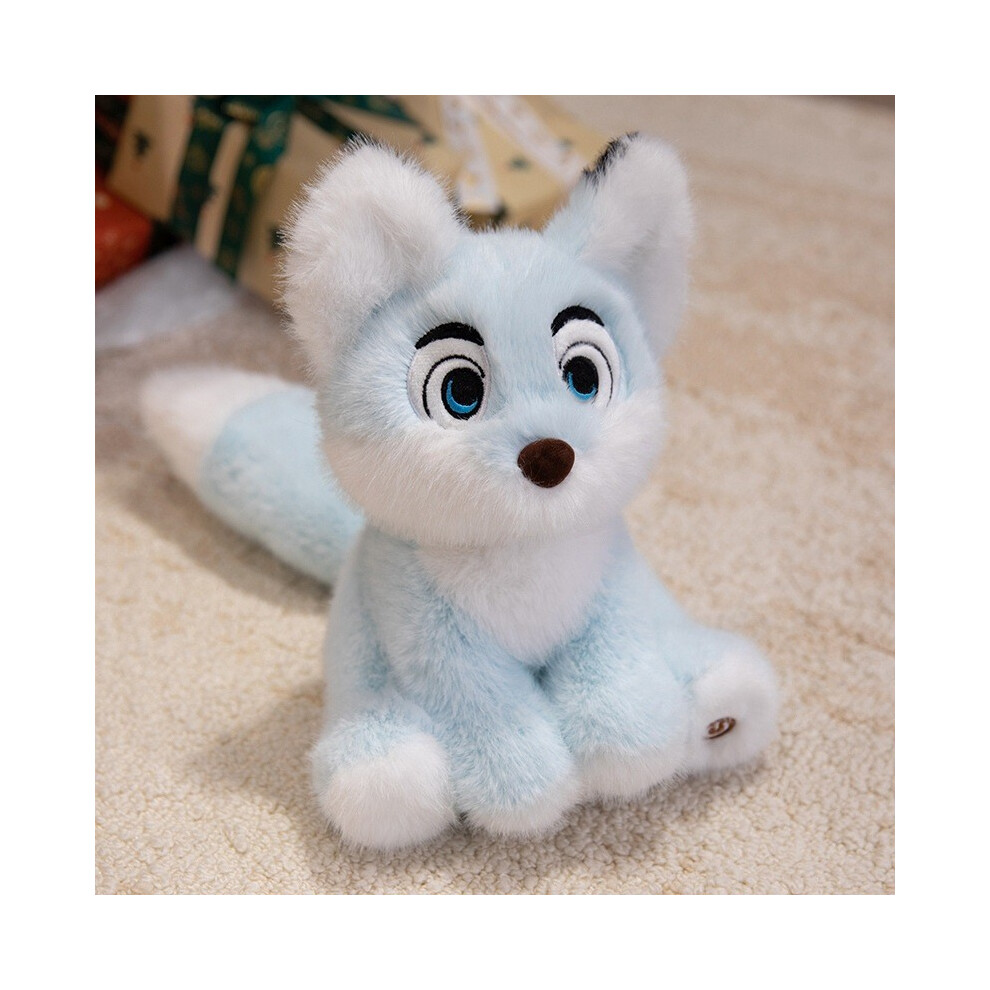 (Blue )Peluche De Zorro Azul Blanco Naranja Con FuncióN Luminosa Para Juegos Infantiles-image