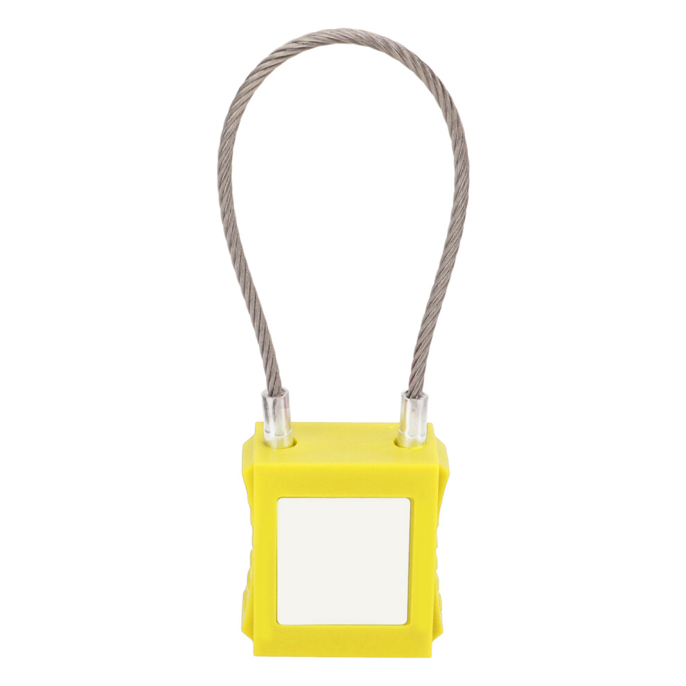 Lockout Tagout Cable Locks 85Mm Shackle Steel Safety Padlock With 2 Key For Equipment Maintenance Yellow 9401321295433