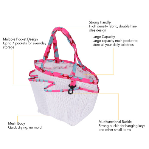 Tragbare PVC-Netz-Tasche geruchsfrei weiß 2