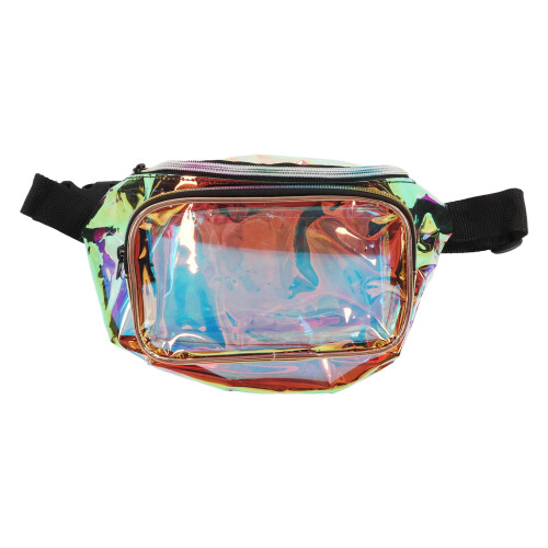Riñonera transparente iridiscente de PVC impermeable 1