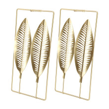 2 Stück goldene Wandskulpturen 312 g 29,5 x 14 cm