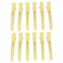 Entenschnabel-Haarclip, 12 Stück, 11,3  1,3 cm, Gelb