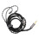 3.5mm 8 núcleos plateados 3.9ft Cable negro 9