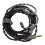 3.5mm 8 núcleos plateados 3.9ft Cable negro 16