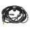 3.5mm 8 núcleos plateados 3.9ft Cable negro 2