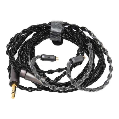 3.5mm 8 núcleos plateados 3.9ft Cable negro 1