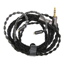 3.5mm 8 núcleos plateados 3.9ft Cable negro
