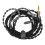 3.5mm 8 núcleos plateados 3.9ft Cable negro 1