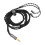 3.5mm 8 núcleos plateados 3.9ft Cable negro 14