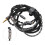 3.5mm 8 núcleos plateados 3.9ft Cable negro 10