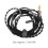 3.5mm 8 núcleos plateados 3.9ft Cable negro 4