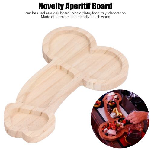 Neuheits-Aperitifbrett 3-teilig 24 cm Naturbuche 2