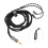 3.5mm 8 núcleos plateados 3.9ft Cable negro 8