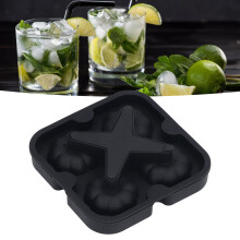 Kürbis-Eisballform 4 Fächer 125x125x50mm Schwarz