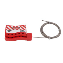 Candado de bloqueo por cable de acero inoxidable duradero 6.56ft con orificios para candados reutilizable