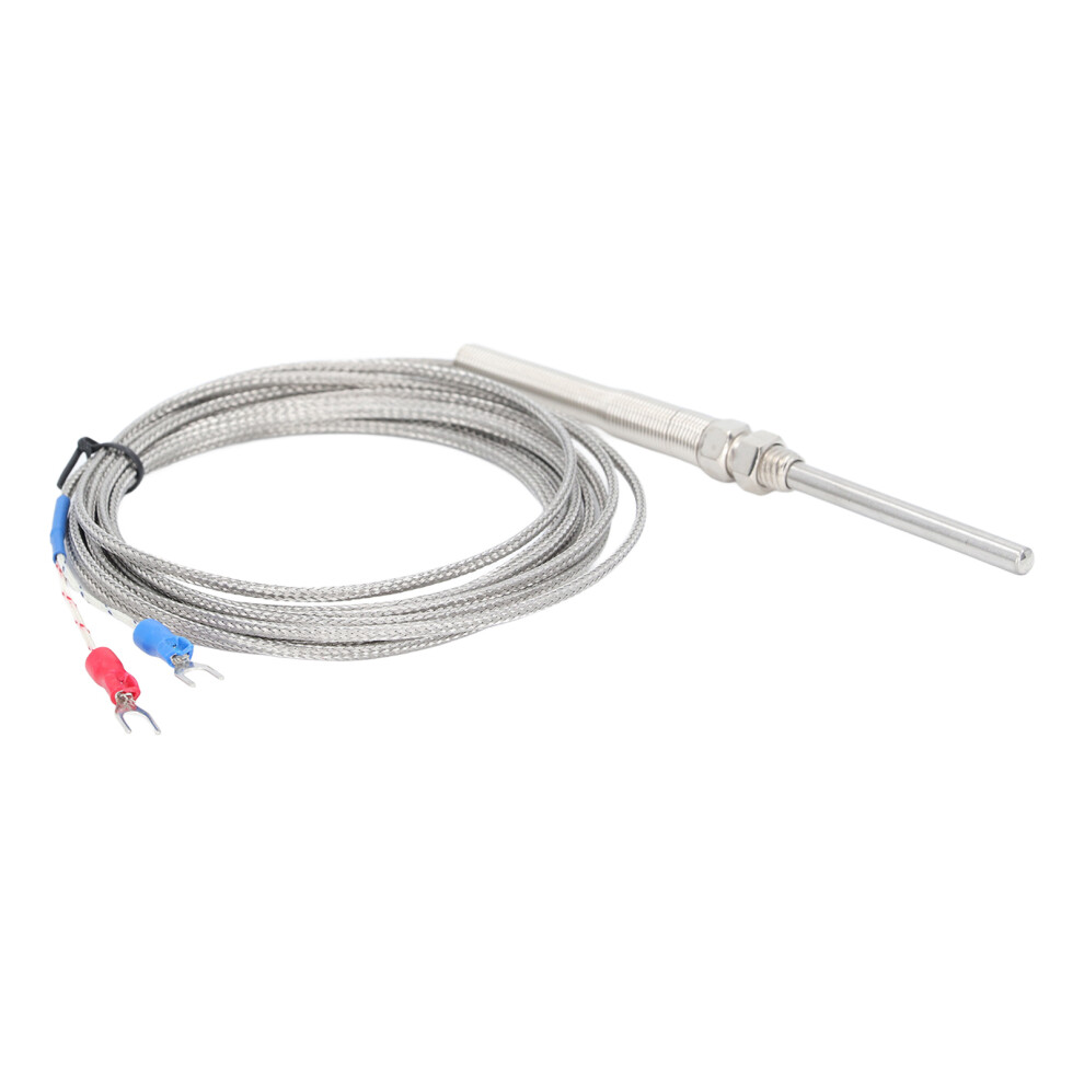 BERM K Type Thermocouple Temperature Sensor Shielded Sensitive Detector Gauge 50mm Probe 5 Meter