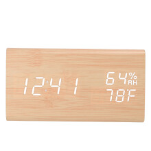 Dreieckige digitale Uhr aus Holz 4x AAA-Batterien 15  8  7,9 cm