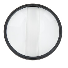 Filtro de dioptría dividida de cristal doble 77 mm 3.0 in plateado