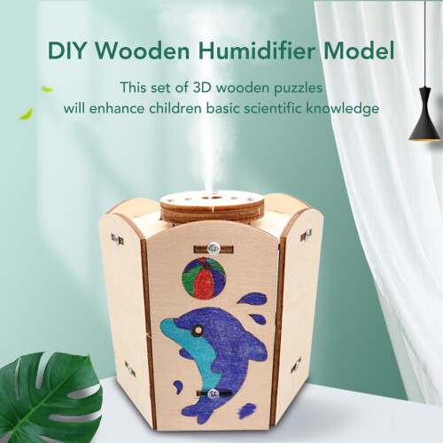 DIY-Holz-Luftbefeuchter Modellset, Typ-C, Timerfunktion, Kinder 2