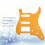 SSH Aluminium Orange Pick Guard für E-Gitarre 11