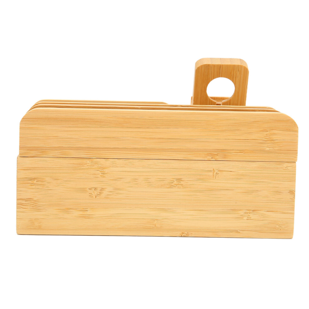 Bamboo Multi Devices Charging Station Charging Dock Stand Rack for Phone Tablet Watch