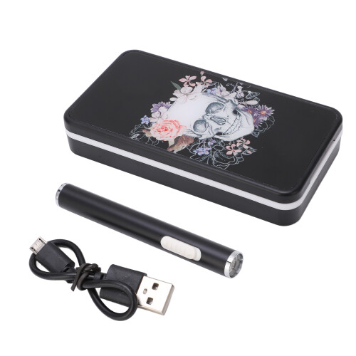 75400 110mAh Totenkopf-Print Zigarettetui Farbe 1