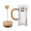 Vidrio-Bambú Prensa Francesa 350 ml Café Natural 11