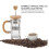 Vidrio-Bambú Prensa Francesa 350 ml Café Natural 12