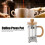 Vidrio-Bambú Prensa Francesa 350 ml Café Natural 6