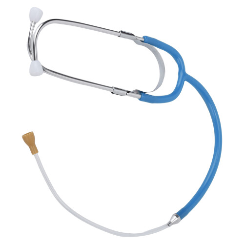 Stethoskop aus Metall binaural hellblau 2