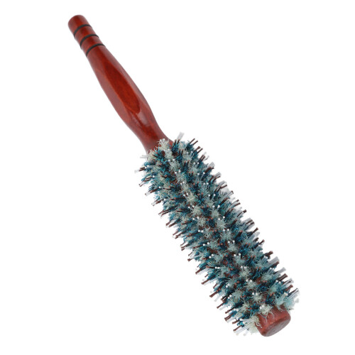 Cepillo redondo grande de madera para el cabello - libre de estática
