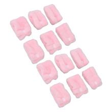 Rulos sin calor de felpa coral 12 piezas herramientas DIY para rizos y ondas perfectas rosa