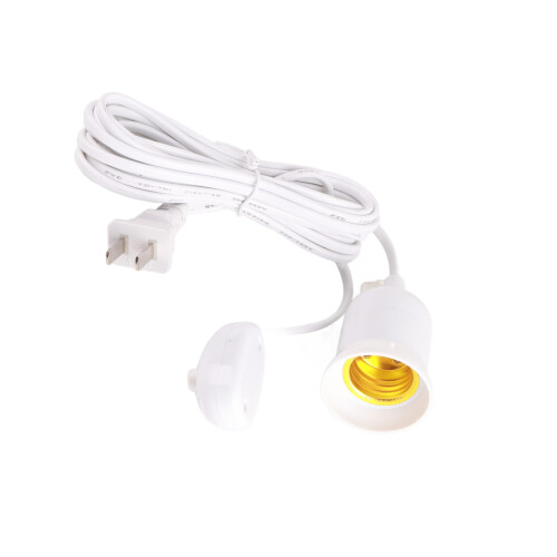 Portalámparas E27 con cable 3m 5m 8m 10m blanco 6V 2