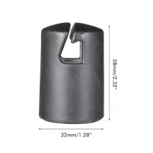 ABS Trampolin-Sicherheitsnetzpfosten 58x32mm Schwarz