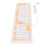 Teclado plegable de silicona de 106 teclas naranja USB 11