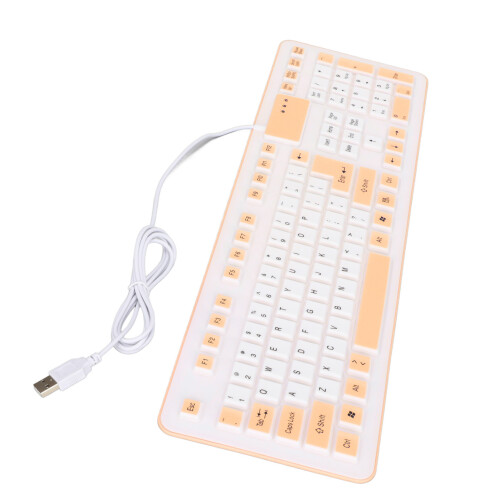 Teclado plegable de silicona de 106 teclas naranja USB 2