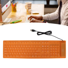 Teclado plegable de silicona de 108 teclas naranja USB