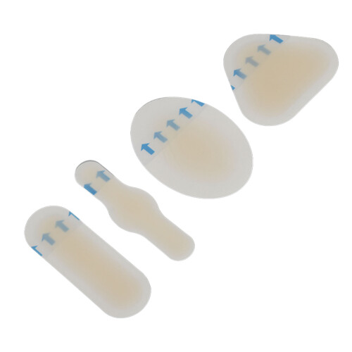 4 Stück Gel-Blasenpflaster, unsichtbar - Tri4,54,3 cm 2
