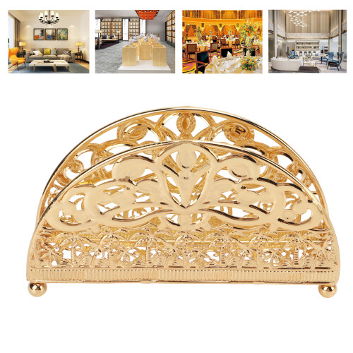 Serviettenhalter Gold-Eisen-Muster 3,6 x 15 x 7,6 cm